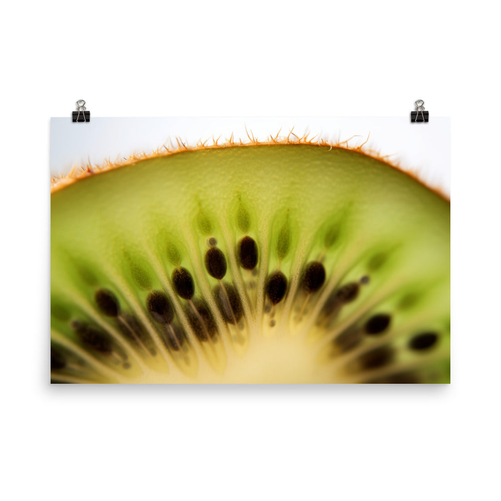 Juicy Green Kiwi Slice photo paper poster - Posterfy.AI