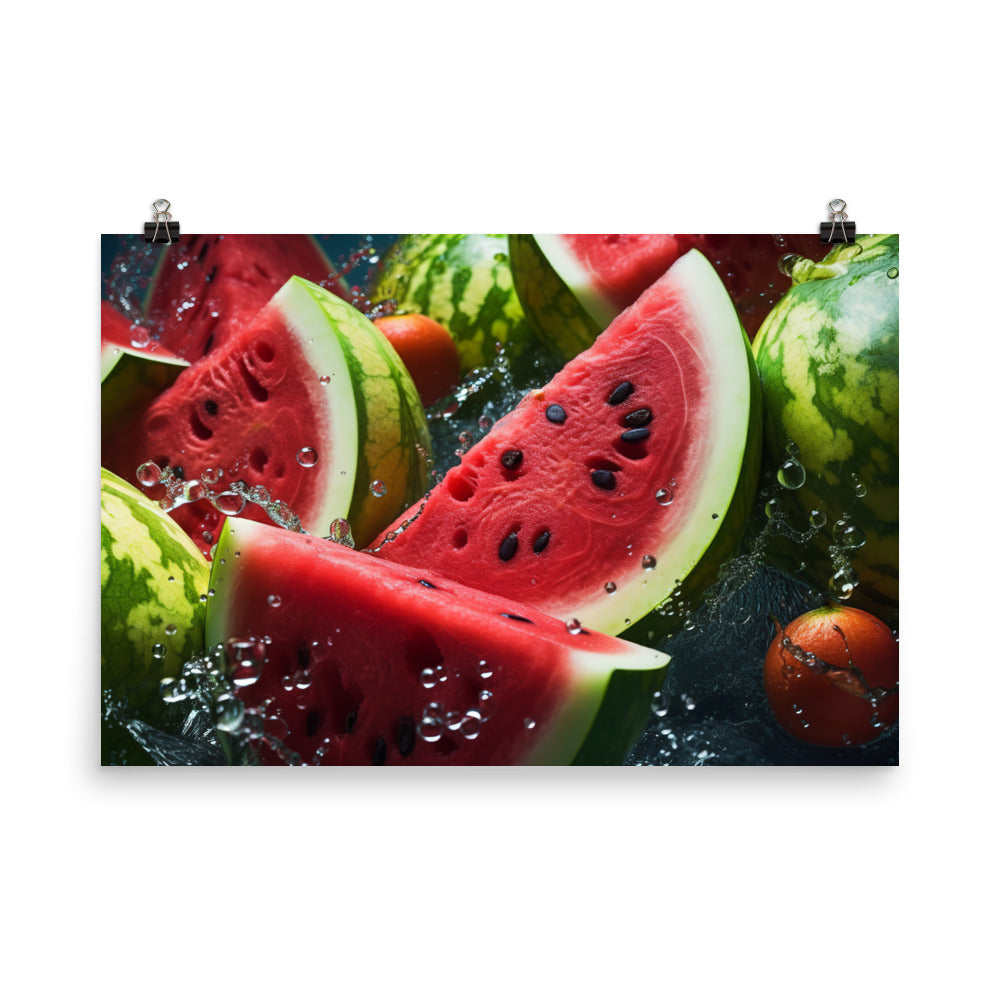 Watermelon Fruitscape photo paper poster - Posterfy.AI