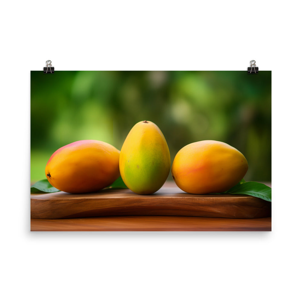 Juicy Mangoes on a Summer Day photo paper poster - Posterfy.AI