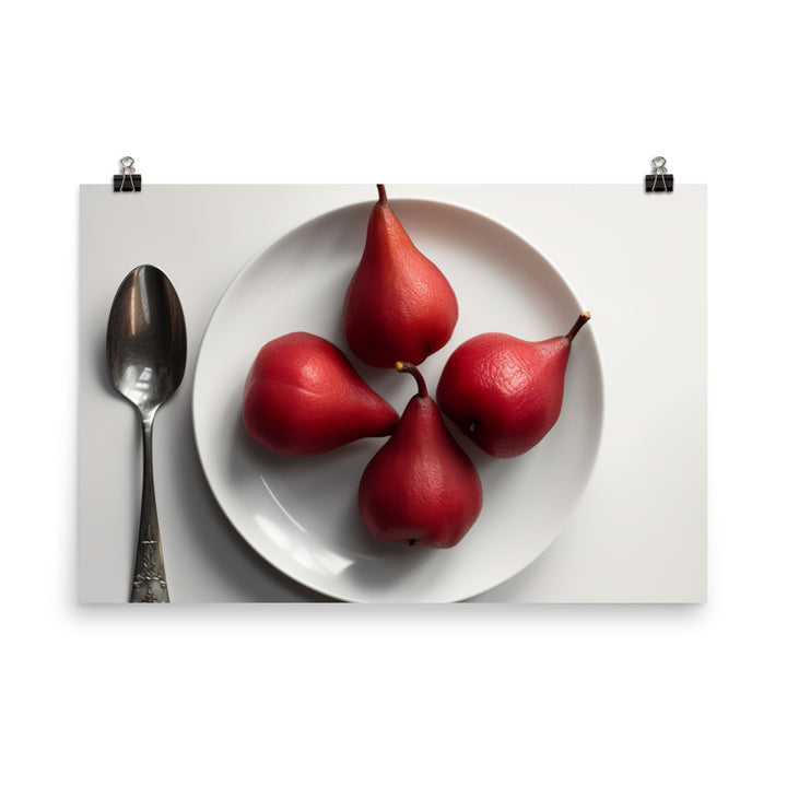 Red Anjou Pears photo paper poster - Posterfy.AI