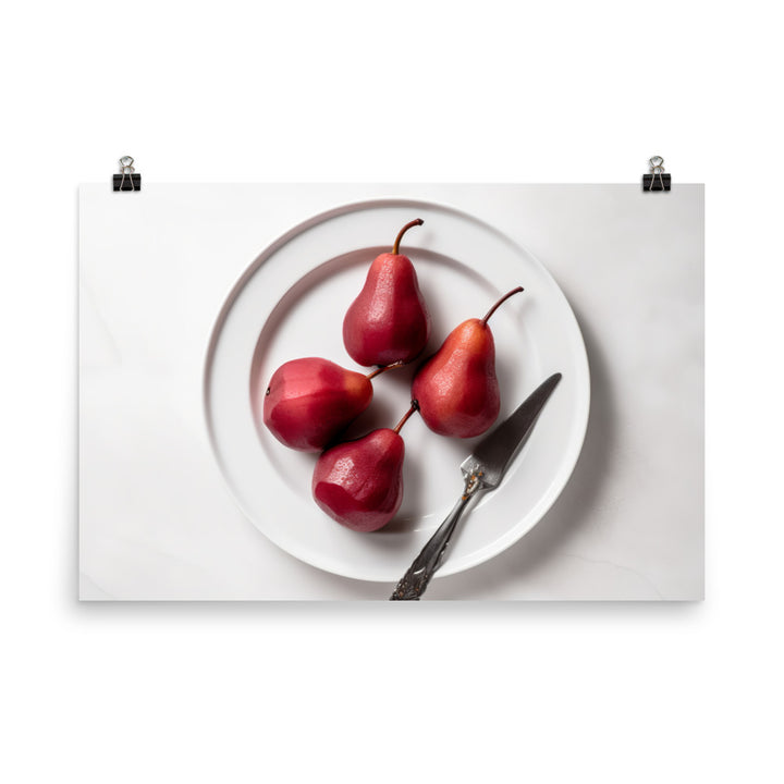 Red Anjou Pears photo paper poster - Posterfy.AI