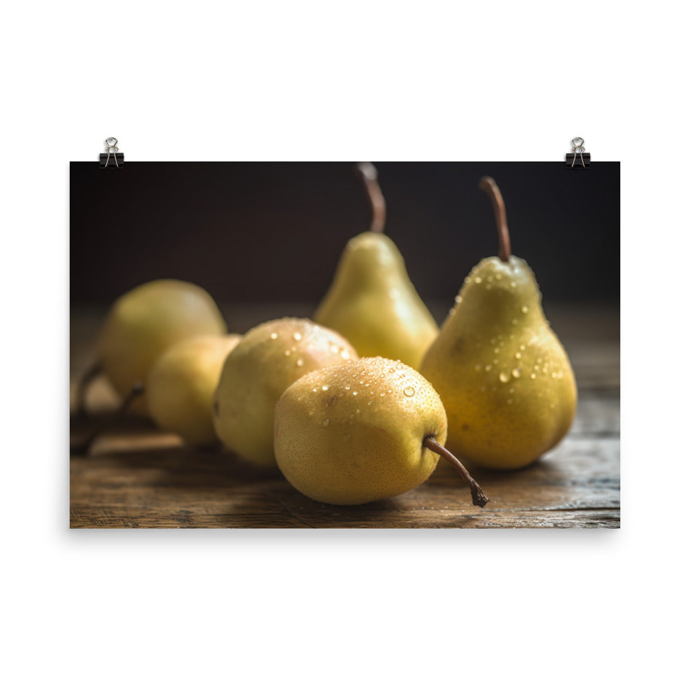 Golden Delicious Pears photo paper poster - Posterfy.AI