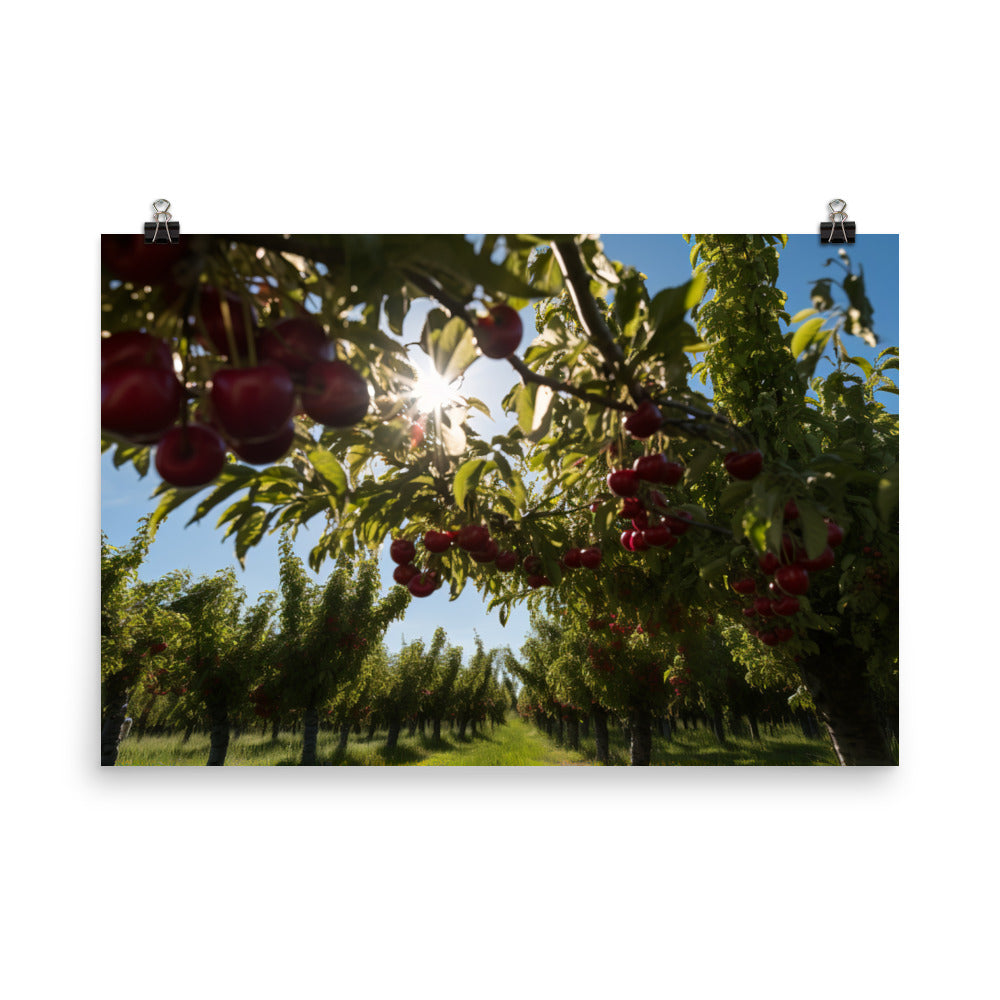 Cherry Picking Season photo paper poster - Posterfy.AI