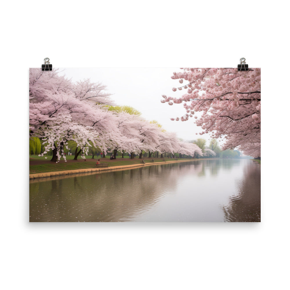 Cherry Blossom Dreams photo paper poster - Posterfy.AI