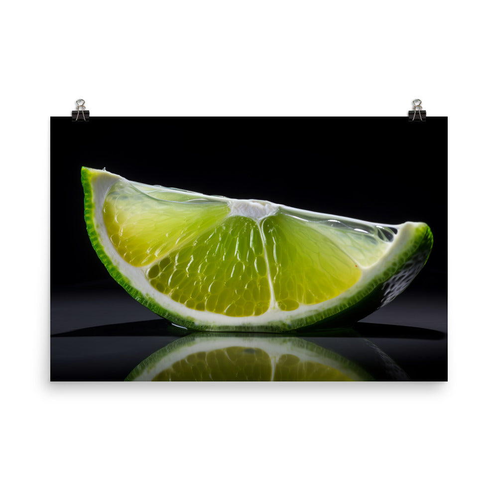 Lime Wedge photo paper poster - Posterfy.AI