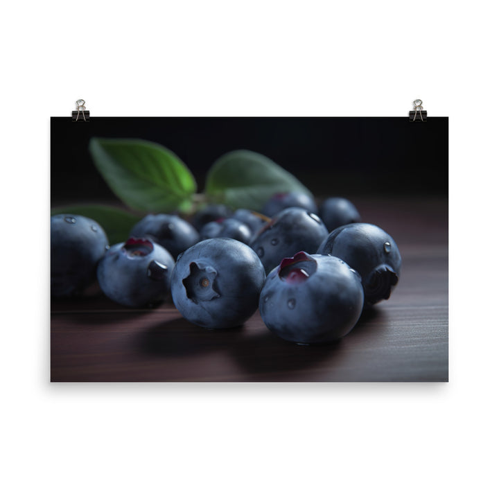 Sweet and Juicy Blueberries photo paper poster - Posterfy.AI