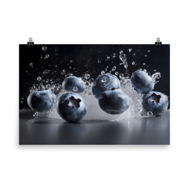 Blueberry Explosion photo paper poster - Posterfy.AI