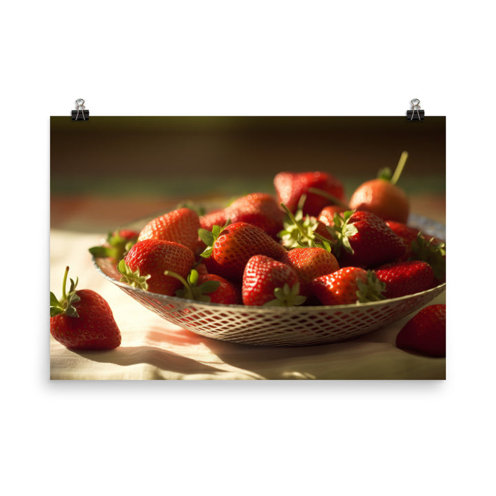 Strawberry photo paper poster - Posterfy.AI