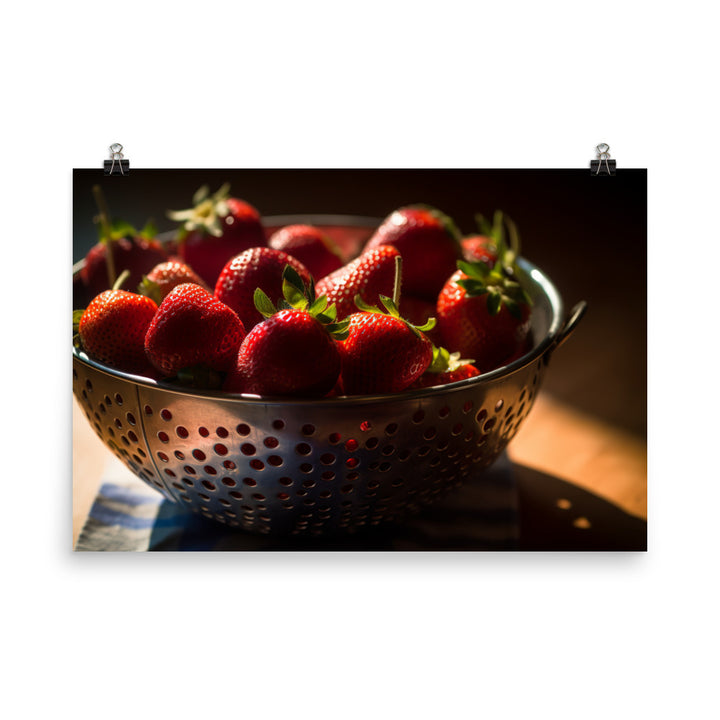 Strawberry photo paper poster - Posterfy.AI