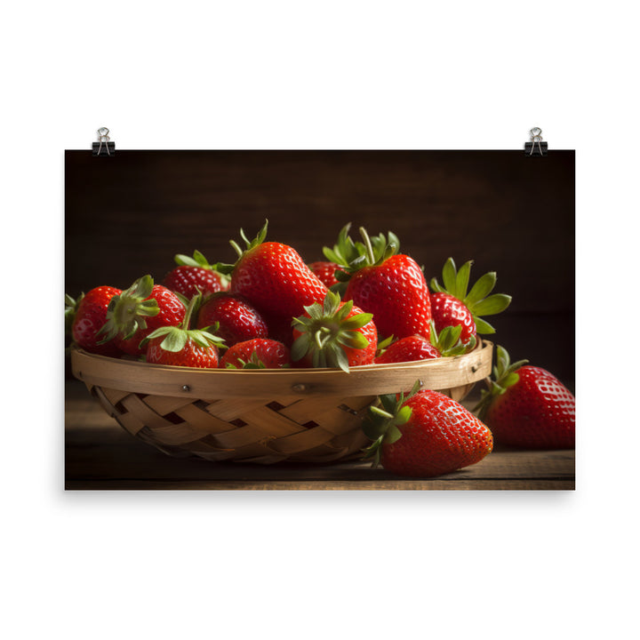Strawberry photo paper poster - Posterfy.AI