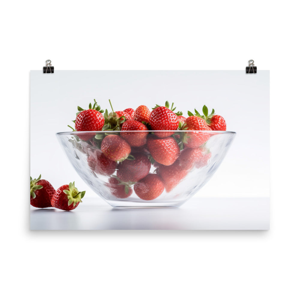 Strawberry photo paper poster - Posterfy.AI