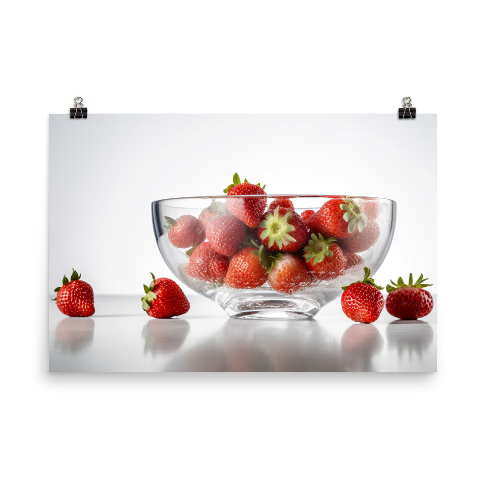 Strawberry photo paper poster - Posterfy.AI
