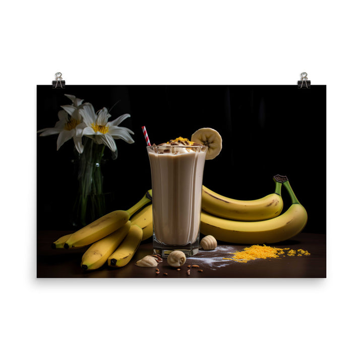 The Perfect Banana Smoothie photo paper poster - Posterfy.AI