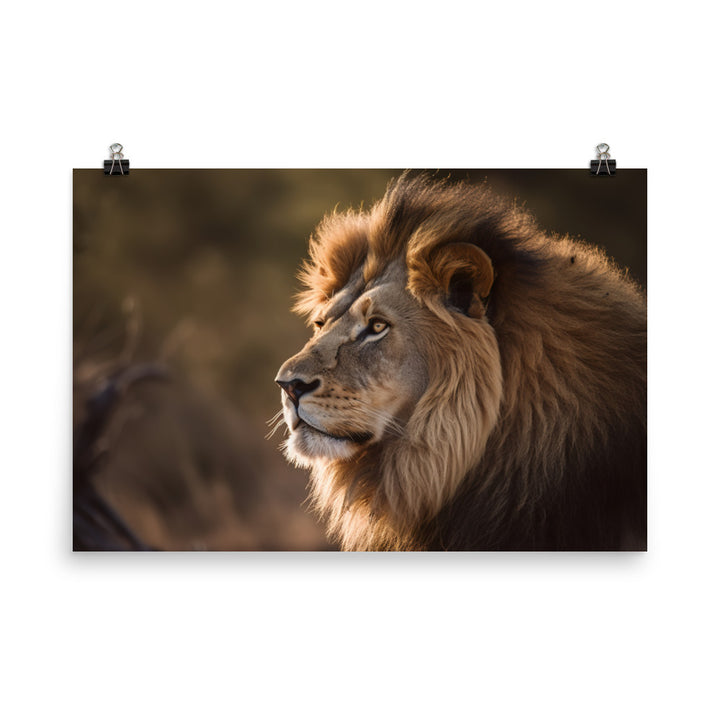 Majestic Lion King photo paper poster - Posterfy.AI