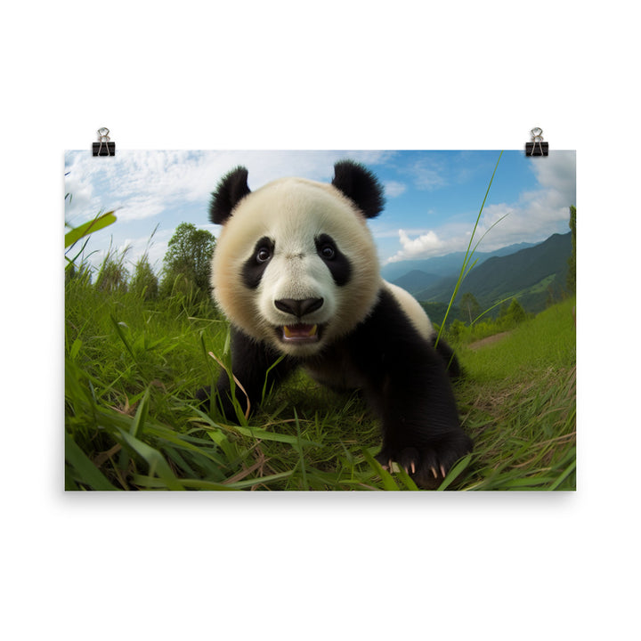 Panda Playtime photo paper poster - Posterfy.AI