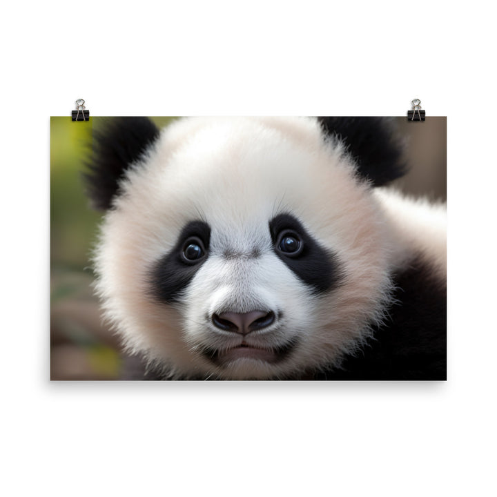 Adorable Panda Cub photo paper poster - Posterfy.AI