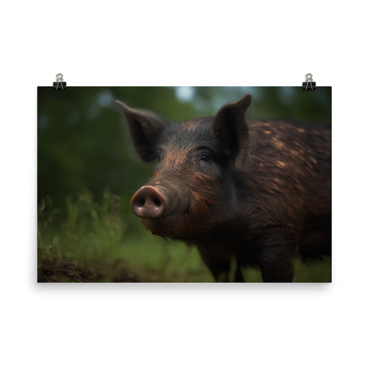 Berkshire Pig Beauty photo paper poster - Posterfy.AI