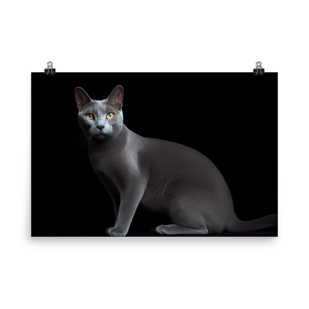 Russian Blue Elegance photo paper poster - Posterfy.AI