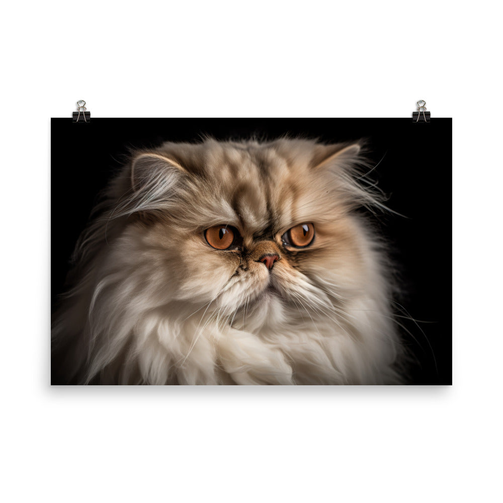 Regal Persian Cat photo paper poster - Posterfy.AI