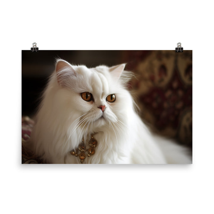 Elegant Persian Queen photo paper poster - Posterfy.AI