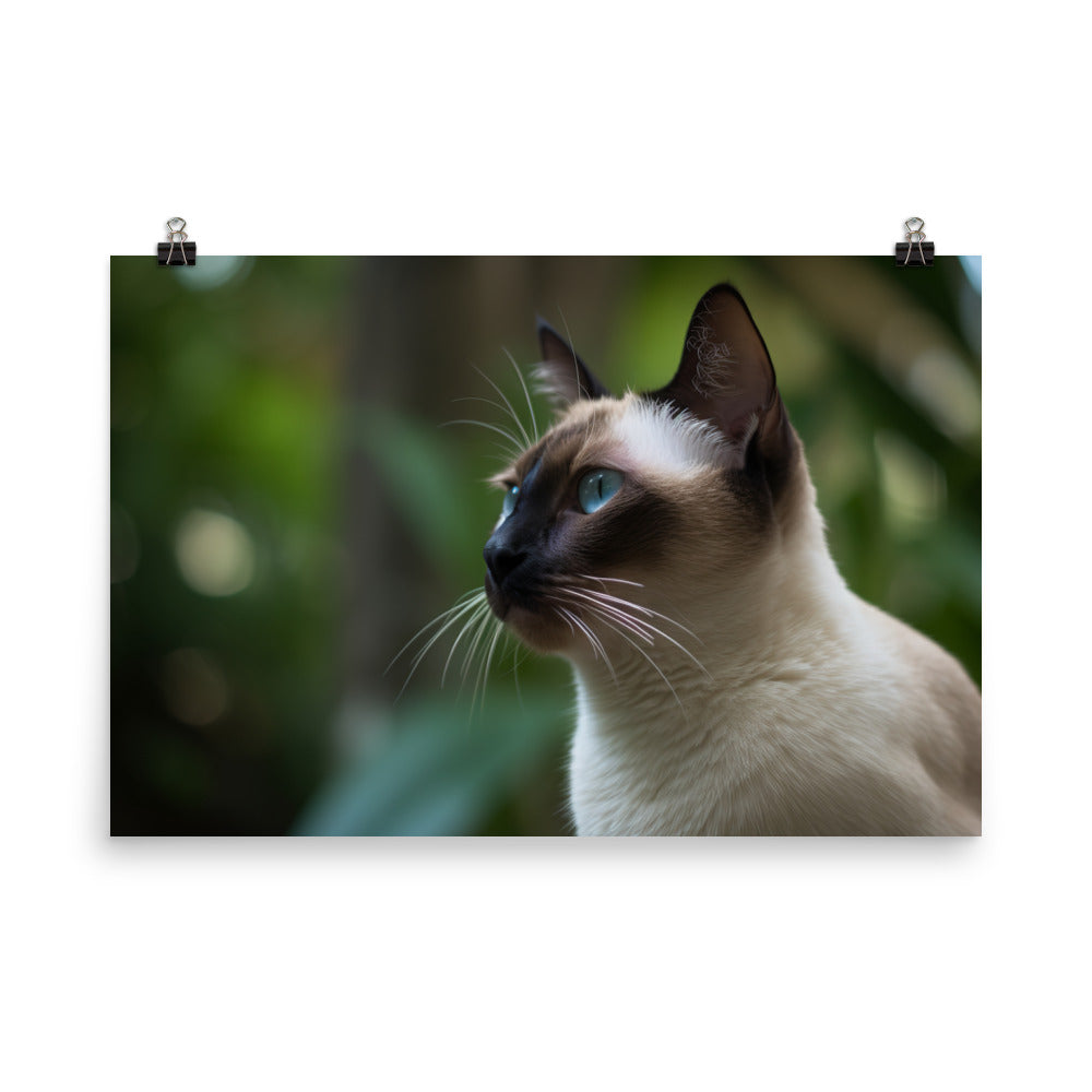 Majestic Siamese Staring into the Distance photo paper poster - Posterfy.AI