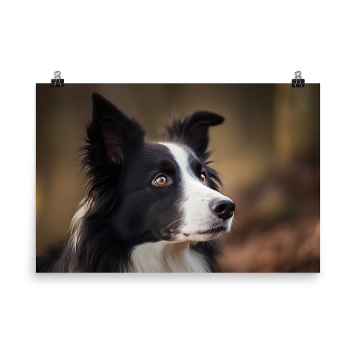 Majestic Border Collie Portrait photo paper poster - Posterfy.AI