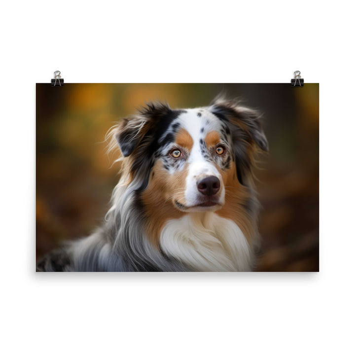 Graceful and loyal: Australian Shepherd photo paper poster - Posterfy.AI