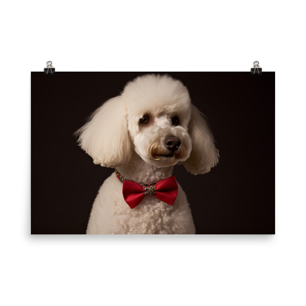 Poodle in a Bowtie photo paper poster - Posterfy.AI