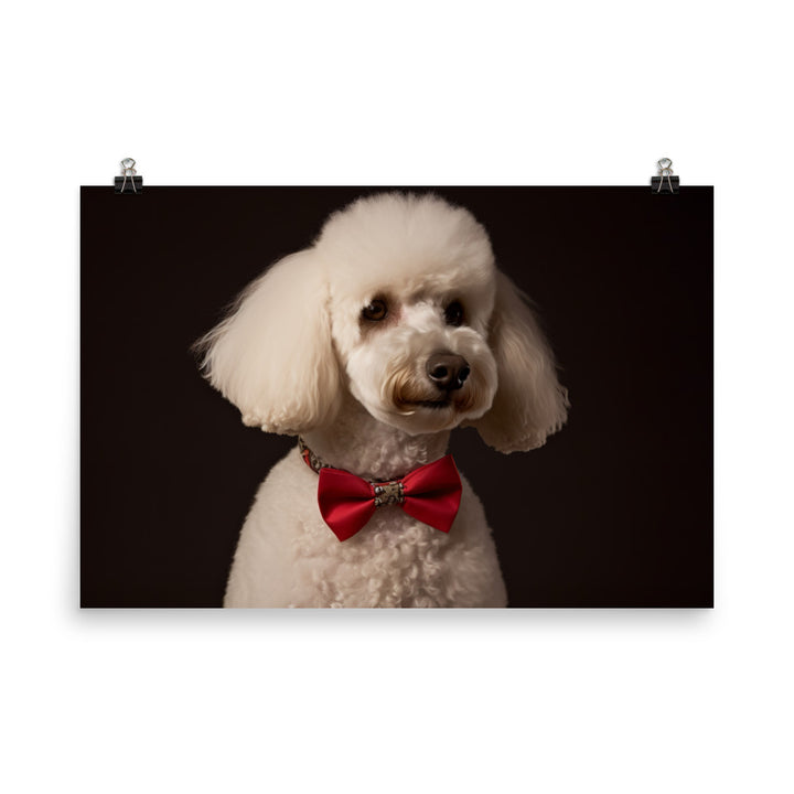 Poodle in a Bowtie photo paper poster - Posterfy.AI