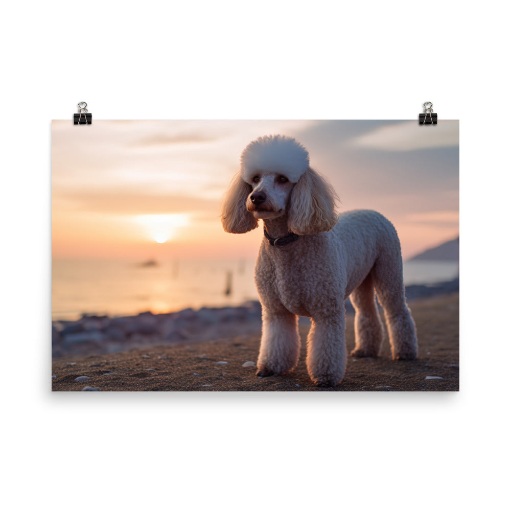 Poodle by the Seaside photo paper poster - Posterfy.AI