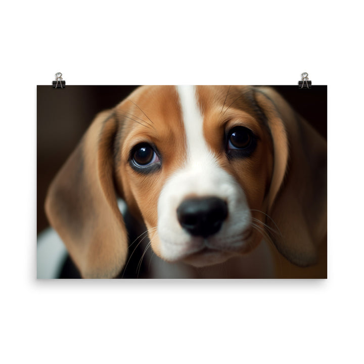 Adorable Beagle posing for the camera photo paper poster - Posterfy.AI