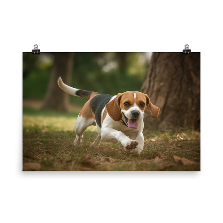 A day in the park with my Beagle photo paper poster - Posterfy.AI