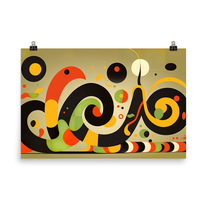 Snake in abstract simple style photo paper poster - Posterfy.AI