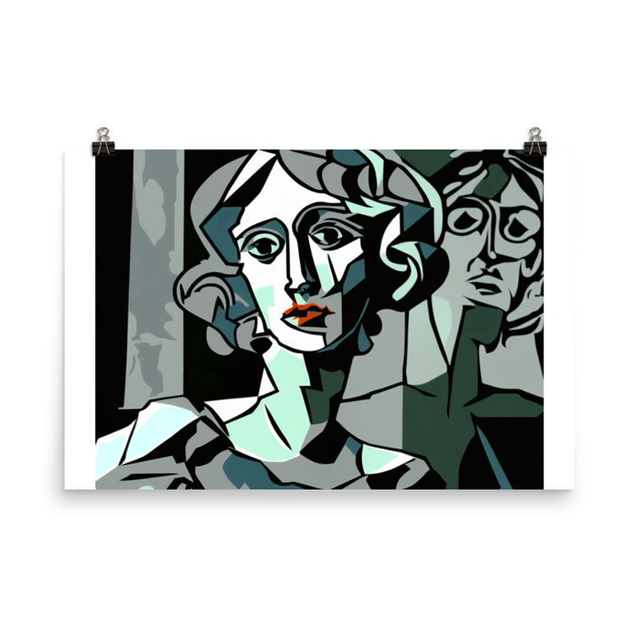 People in Picasso style photo paper poster - Posterfy.AI