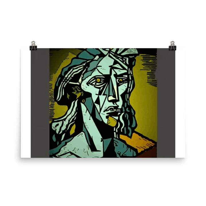 People in Picasso style photo paper poster - Posterfy.AI