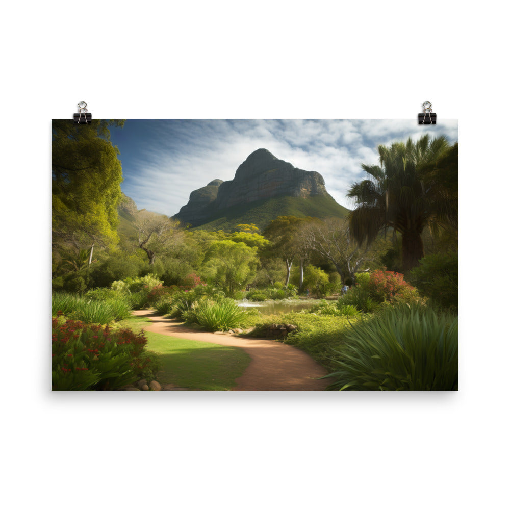 Capture the Serenity of Kirstenbosch Botanical Garden photo paper poster - Posterfy.AI