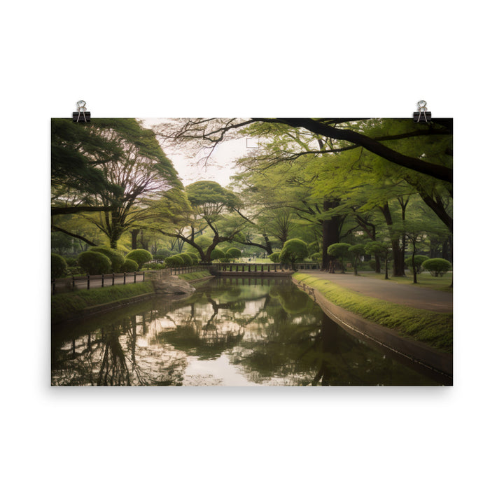 The Tranquil Side of Tokyo photo paper poster - Posterfy.AI