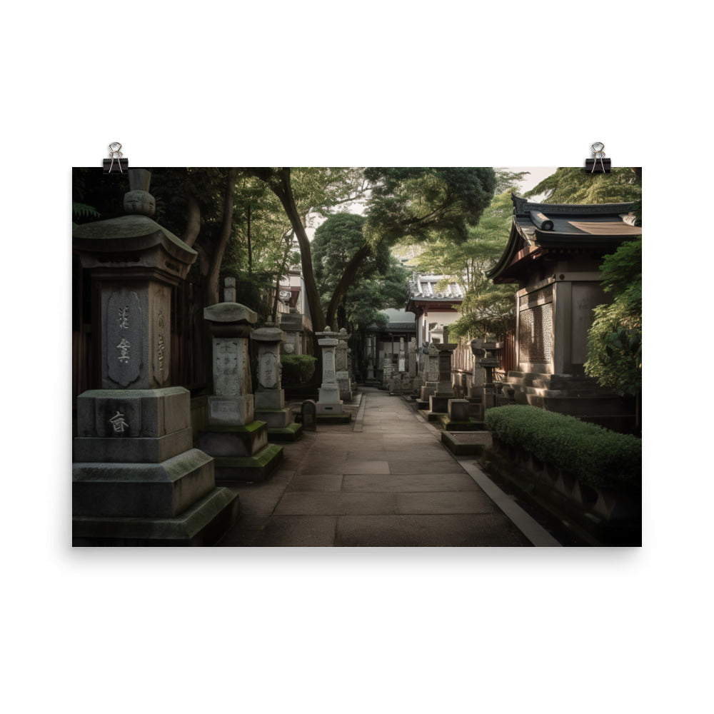 The Tranquil Side of Tokyo photo paper poster - Posterfy.AI