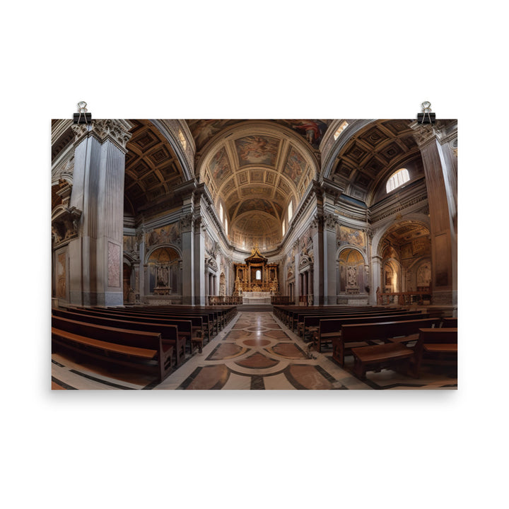 Romes Beautiful Churches photo paper poster - Posterfy.AI