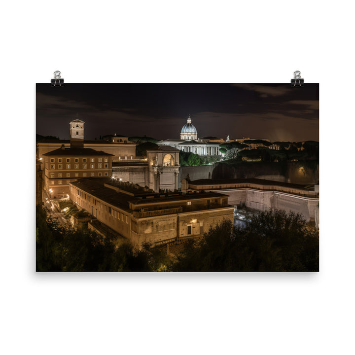 Rome by Night photo paper poster - Posterfy.AI