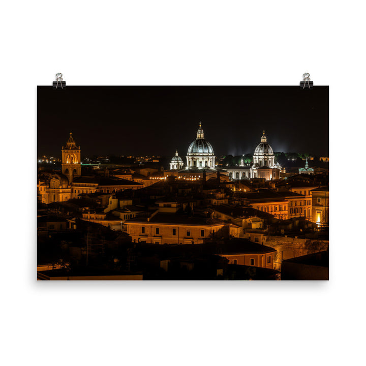 Rome at Night photo paper poster - Posterfy.AI