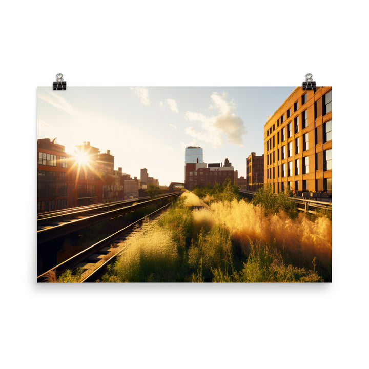 The High Line - A unique urban park in the sky photo paper poster - Posterfy.AI
