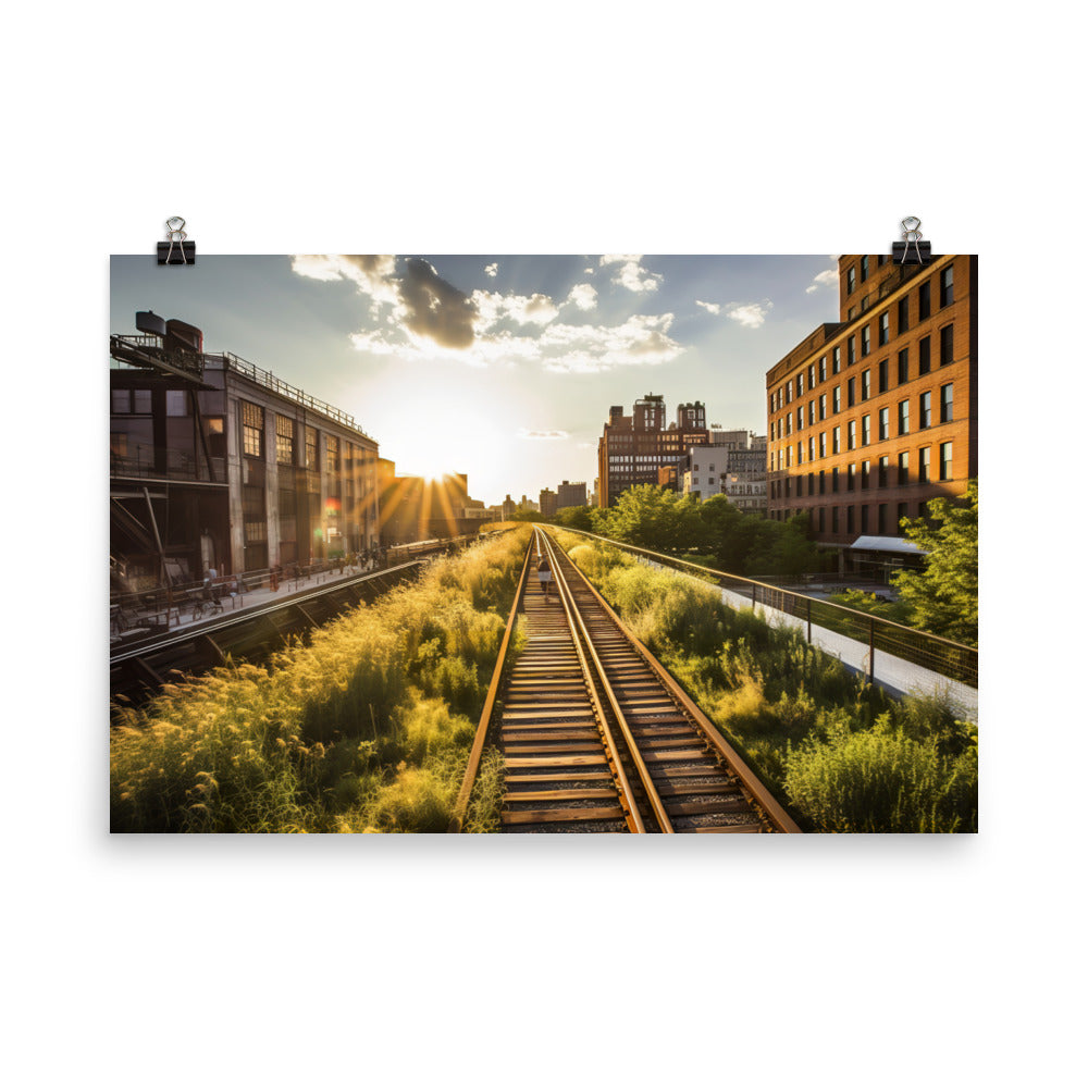 The High Line - A unique urban park in the sky photo paper poster - Posterfy.AI