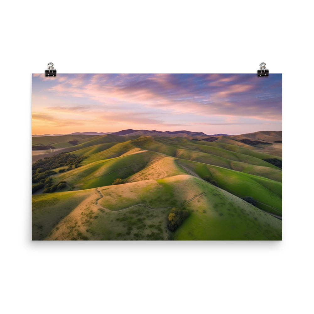 Gorgeous Rolling Hills photo paper poster - Posterfy.AI