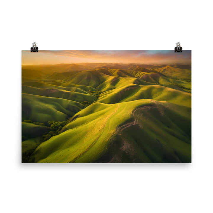 Gorgeous Rolling Hills photo paper poster - Posterfy.AI