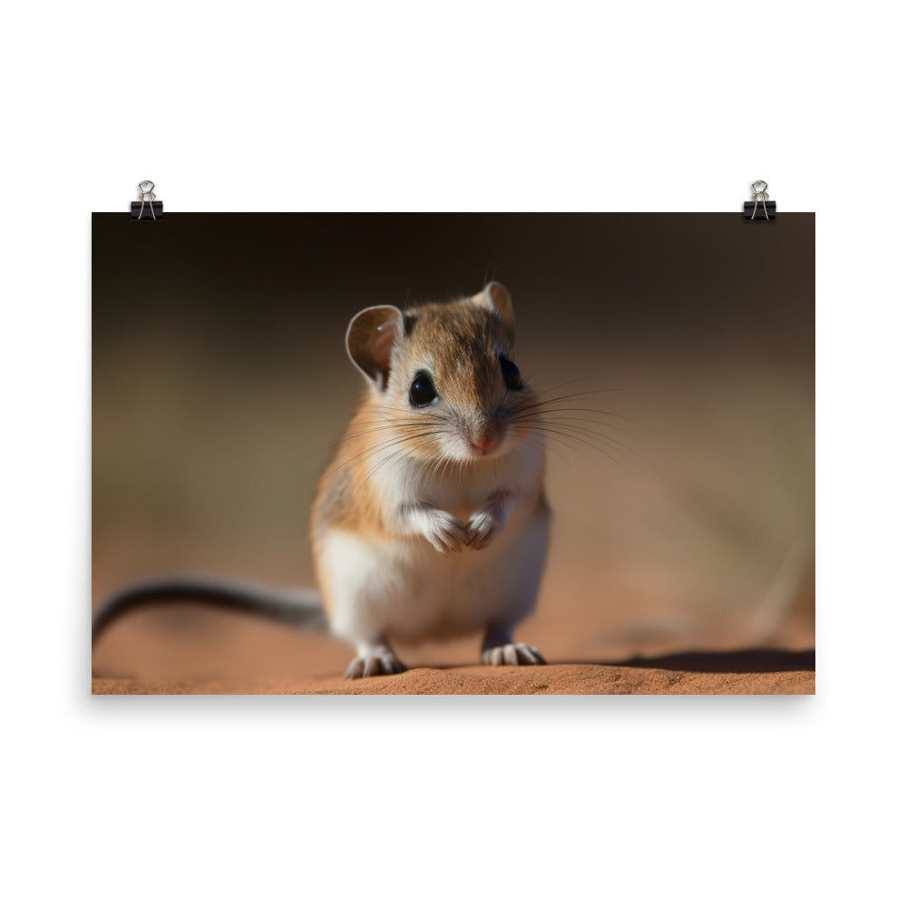 Adorable Kangaroo Rat Up Close and Personal photo paper poster - Posterfy.AI
