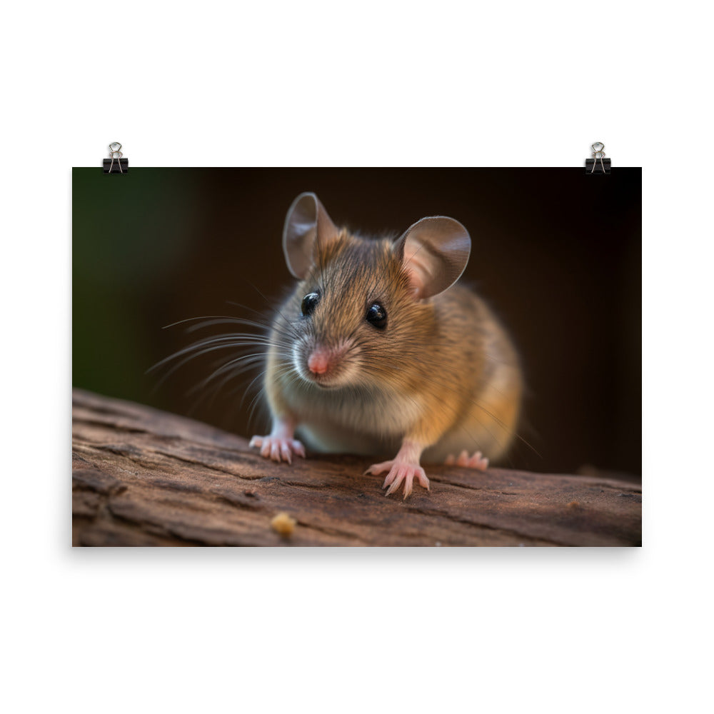 Adorable Deer Mouse Close-Up photo paper poster - Posterfy.AI