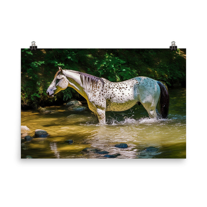 Dappled Appaloosa Horse photo paper poster - Posterfy.AI