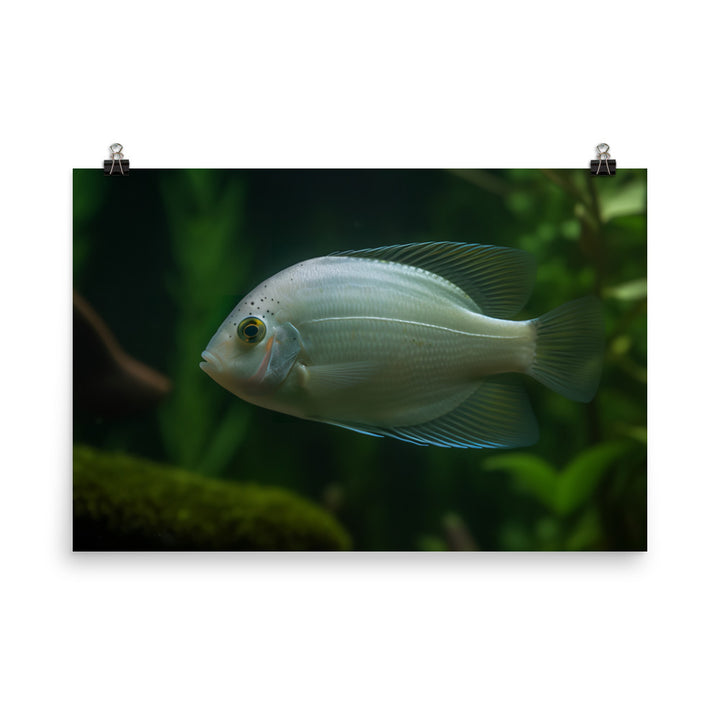 Pearl Gourami Underwater Oasis photo paper poster - Posterfy.AI
