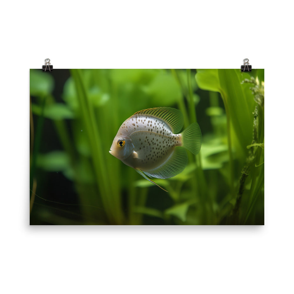 Pearl Gourami Amongst the Plants photo paper poster - Posterfy.AI